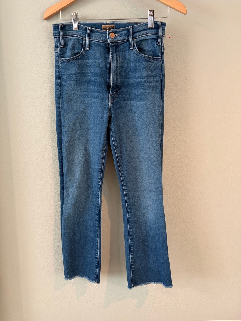 MOTHER Hustler Ankle Fray Home Movies Wash size 27